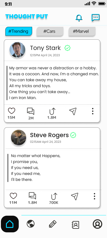 Thoughtput App